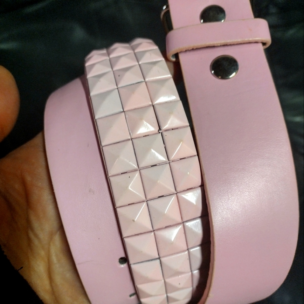 Vintage studded pink belt